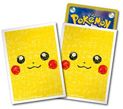 Japanese Pokemon Pikachu Face Sleeves - 64ct